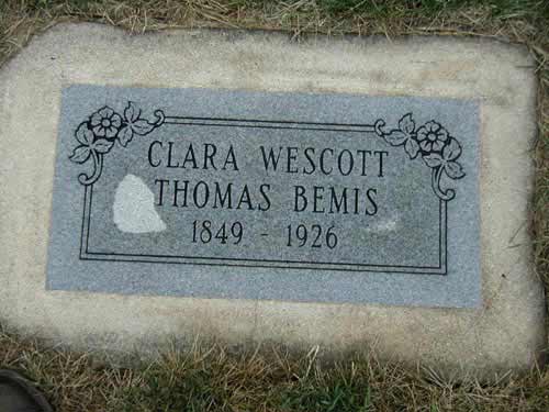 Clarissa E. (Clara) Wescott Thomas Bemis