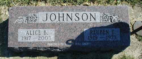 Alice Berdene Norton Johnson and Reuben T. Johnson