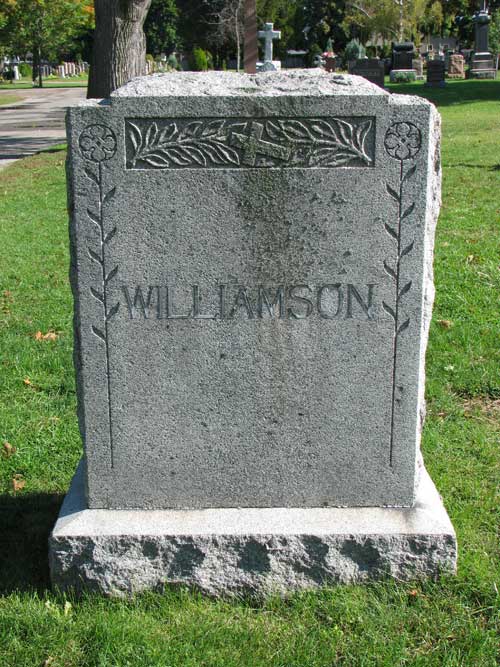Williamson Family head stone