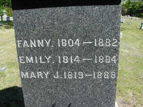 Fanny Hanson, Emily Hanson, Mary J. Hanson